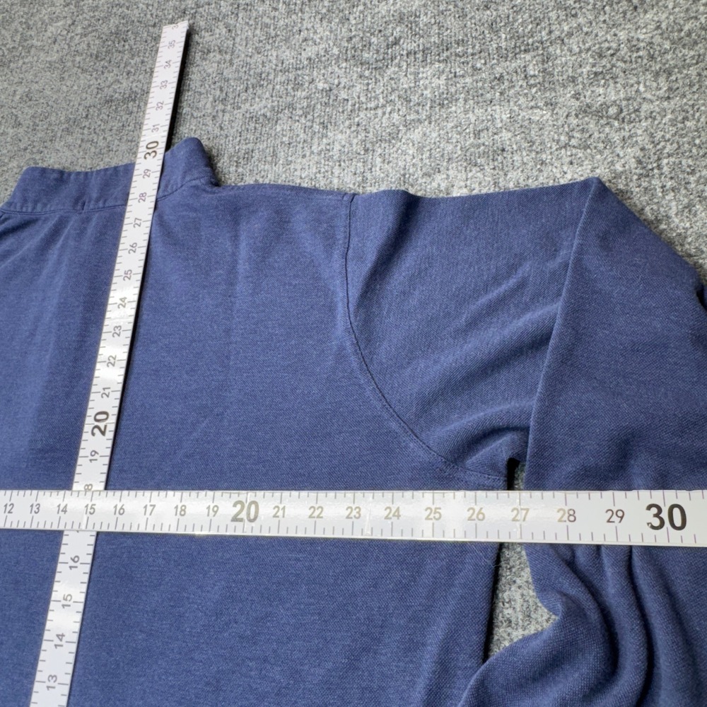Peter Millar Sweatshirt Mens XXL Blue Cotton Modal Blend Quarter Zip Pullover - Picture 5 of 12